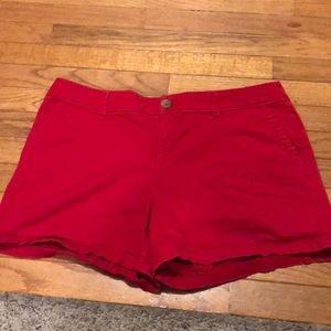 Bright red Liz Claiborne size 14 classic shorts